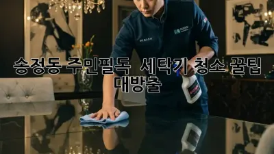 송정동 주민필독! ✨ 세탁기 청소, 꿀팁 대방출! 🧺
