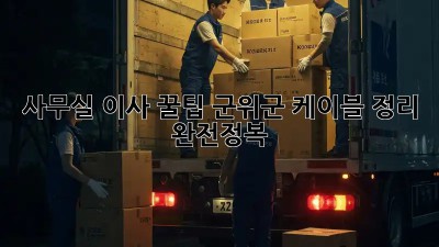 사무실 이사 꿀팁🍯: 군위군 케이블 정리 완전정복!